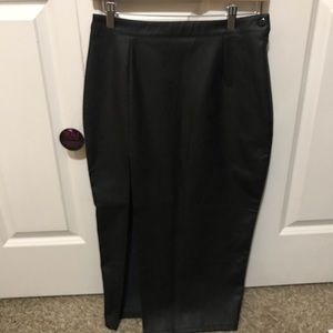 Leather pencil skirt